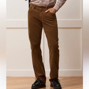 🌟TODD SNYDER🌟 SLIM FIT STRAIGHT LEG 5 POCKET CORDUROY PANT BROWN SZ 30
